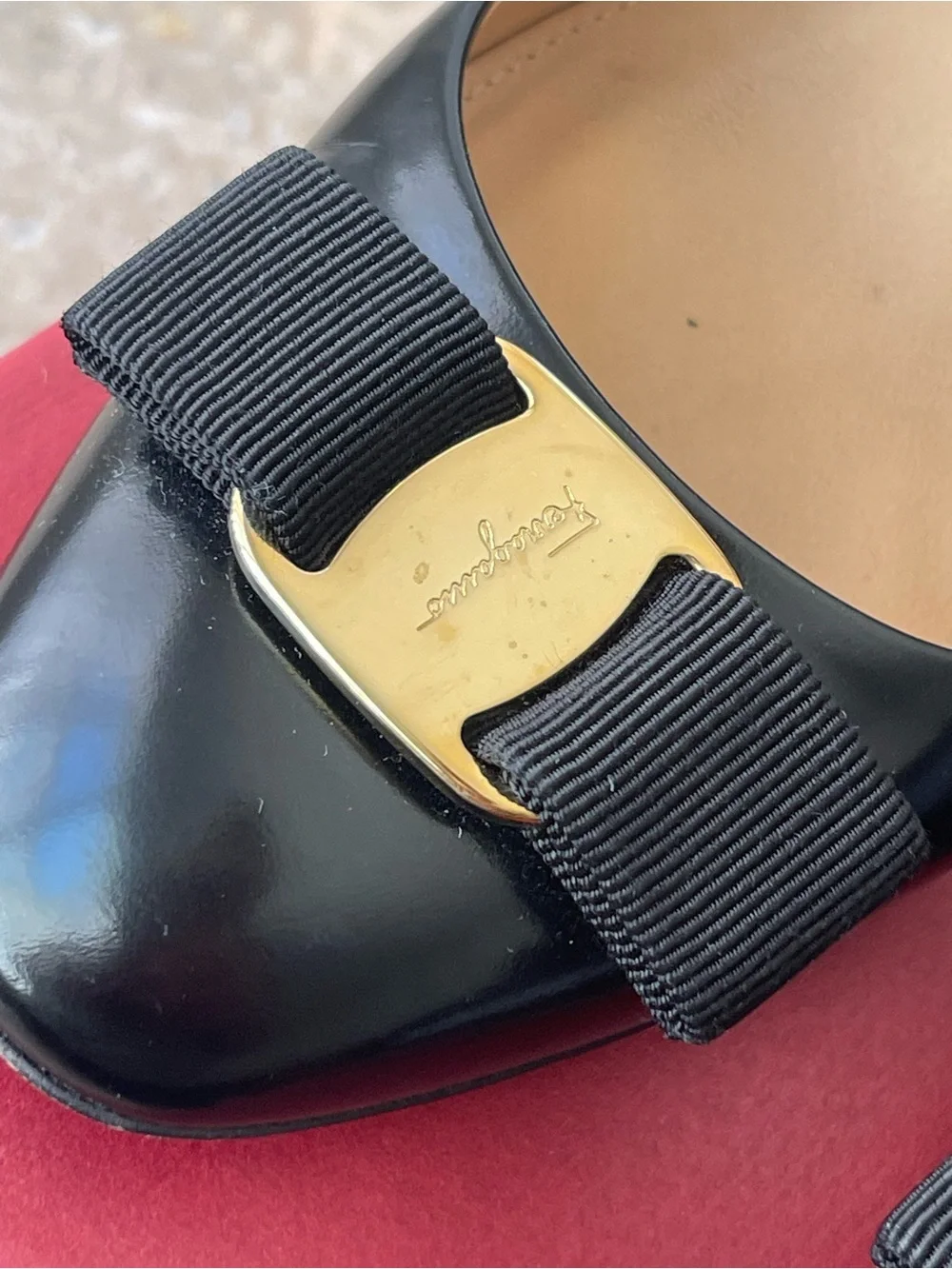 Salvatore Ferragamo Black Bow Heels + Original Box, Dust Bag, & Heel Clips